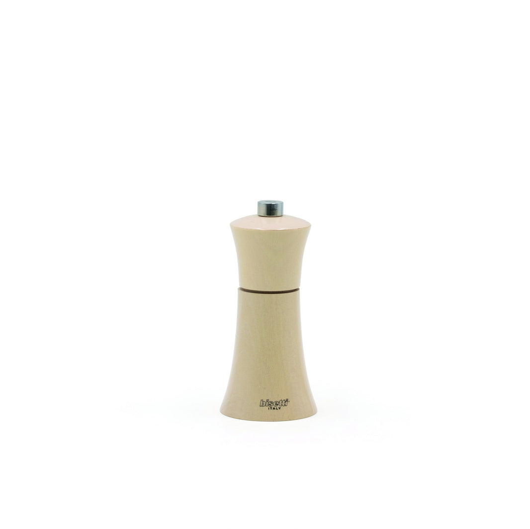 Bisetti Verona 5" White Lacquered Beech-Wood Salt And Pepper Mill