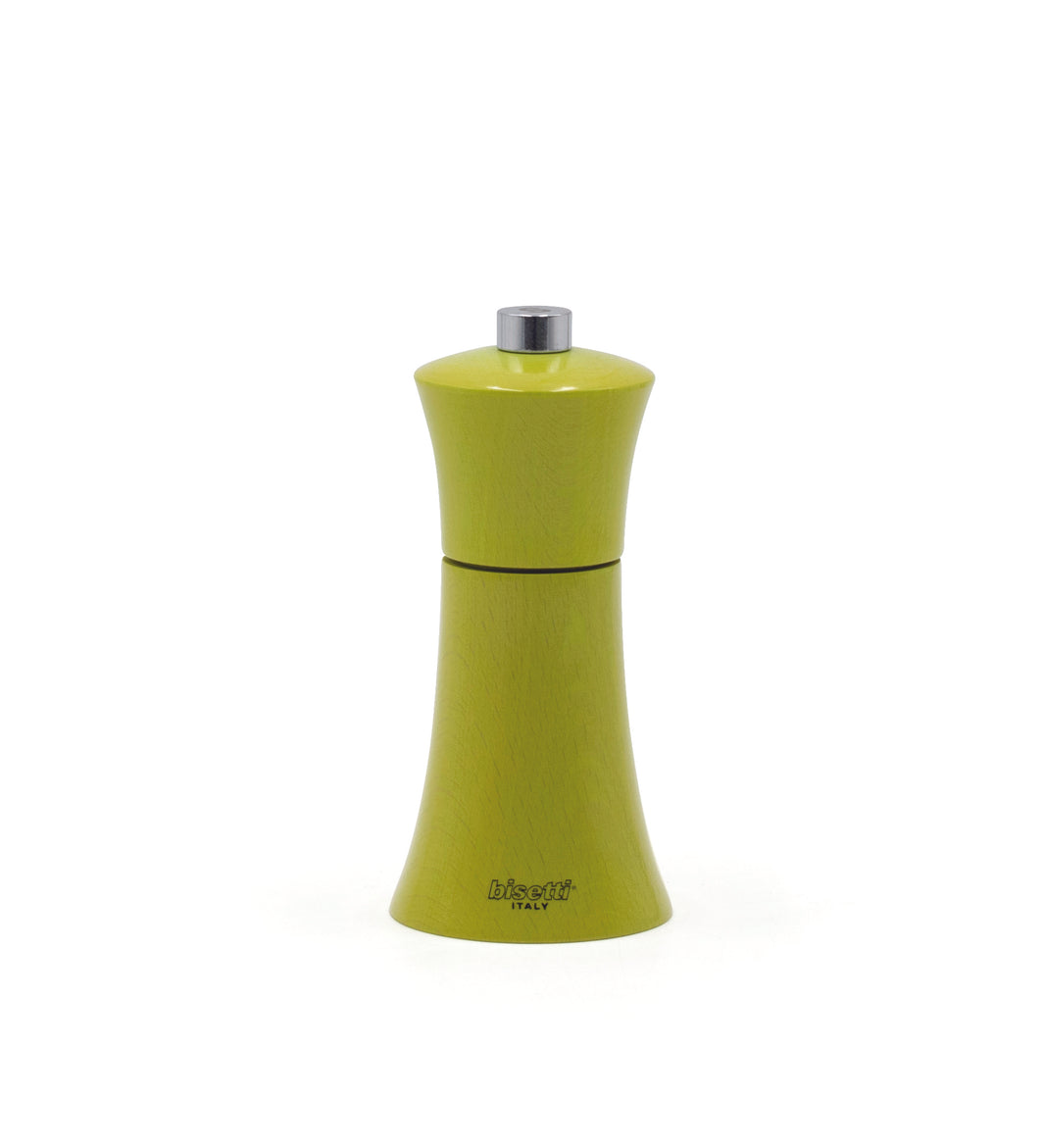 Bisetti Verona 5" Light Green Lacquered Beech-Wood Salt And Pepper Mill