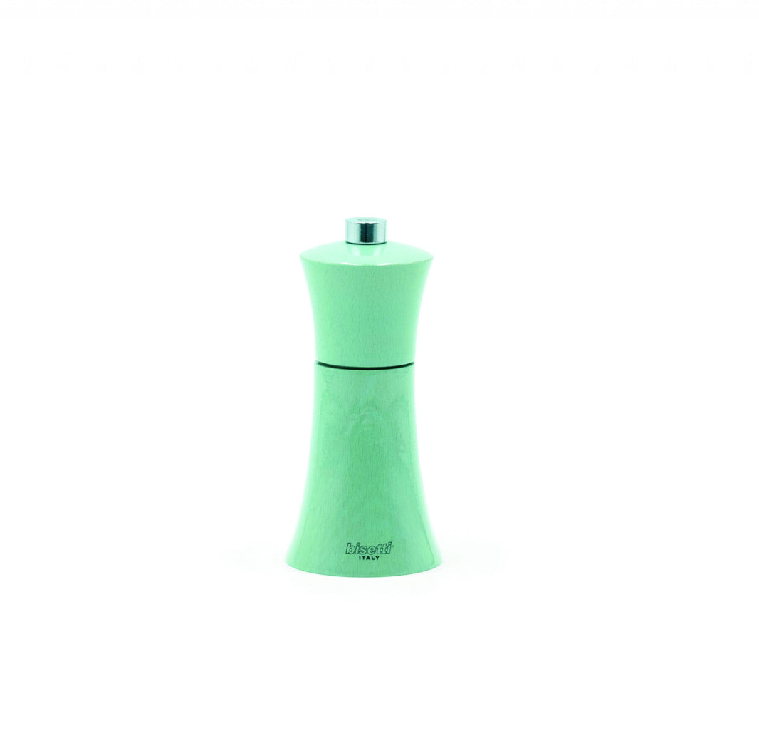 Bisetti Verona 5" Light Blue Lacquered Beech-Wood Salt Mill