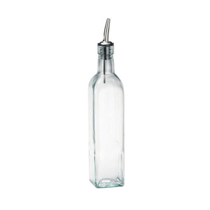 Green Glass 8-1/2 oz. Prima Olive Oil Bottle with Pourer & Cork-0
