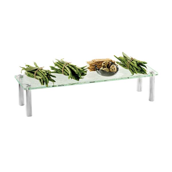 Cristal Collection Rectangular Acrylic Riser - 19 3/4" x 6" x 4" / Tablecraft