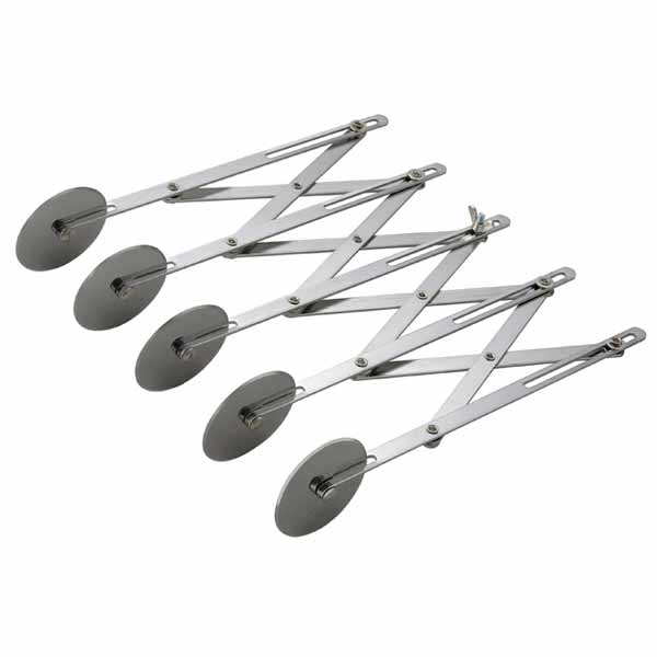 5 Wheel Stainless Steel Pastry Cutter / Dough Divider / Winco