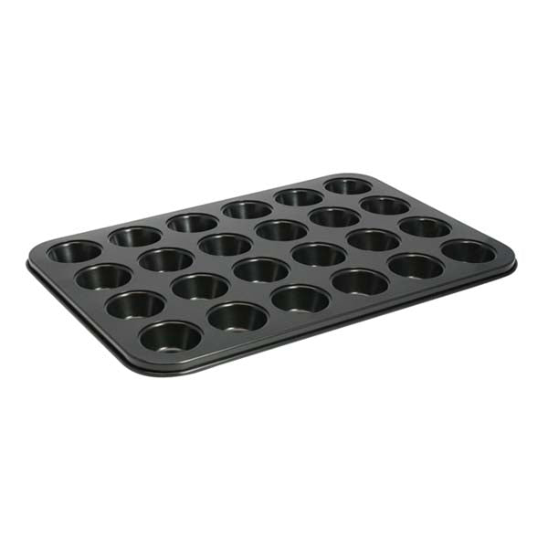 24 Cup Carbon Steel Non-Stick Mini Muffin Pan / Winco