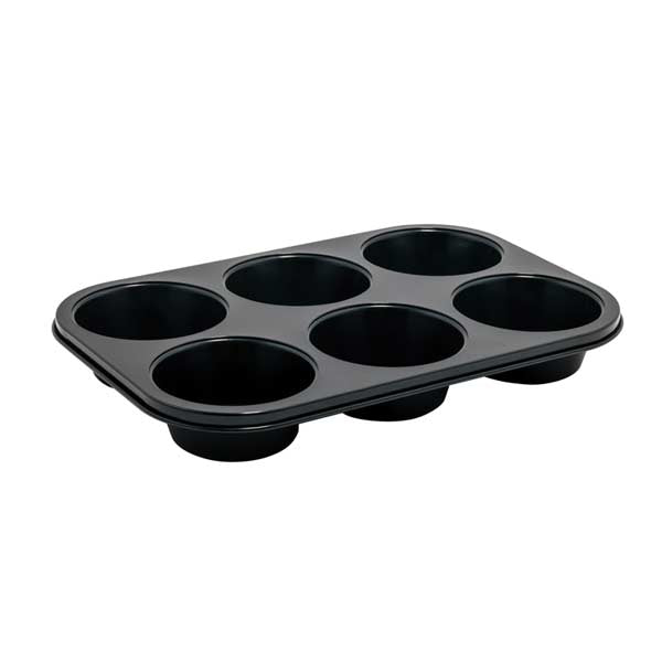 6 Cup Carbon Steel Non-Stick Jumbo Muffin Pan / Winco