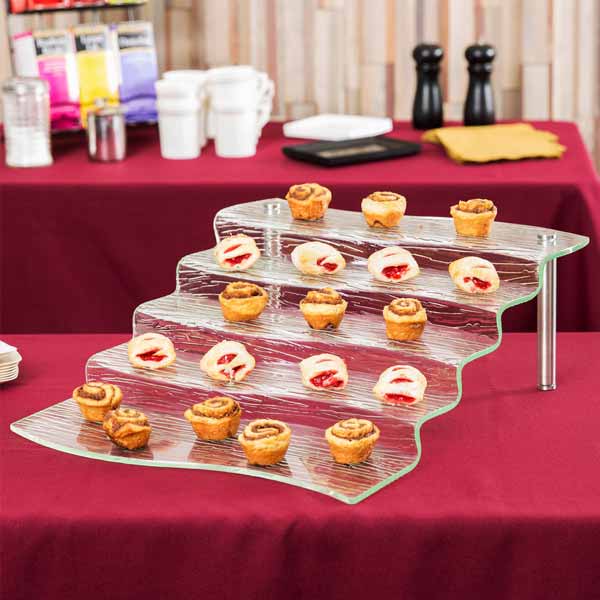 Cristal Collection 16 1/2" x 21" x 6 1/4" Acrylic 5 Step Waterfall / Tablecraft