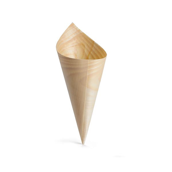 4.75 oz. Large Wooden Disposable Serving Cone / Tablecraft