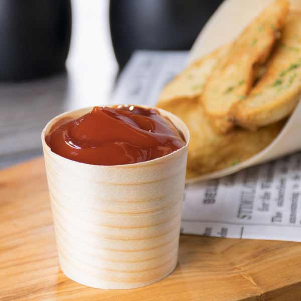 2 oz. Mini Wooden Disposable Serving Cup / Tablecraft