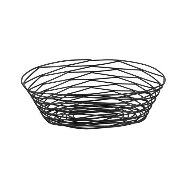 Artisan Oval Black Wire Basket - 10" x 7" x 3 1/4" / Tablecraft