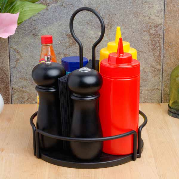 Versa Rack 6" Black Condiment Caddy / Tablecraft