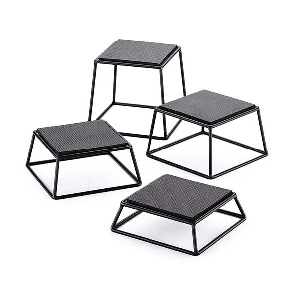 Square Set of Four Riser Set - 7" x 6" / Tablecraft