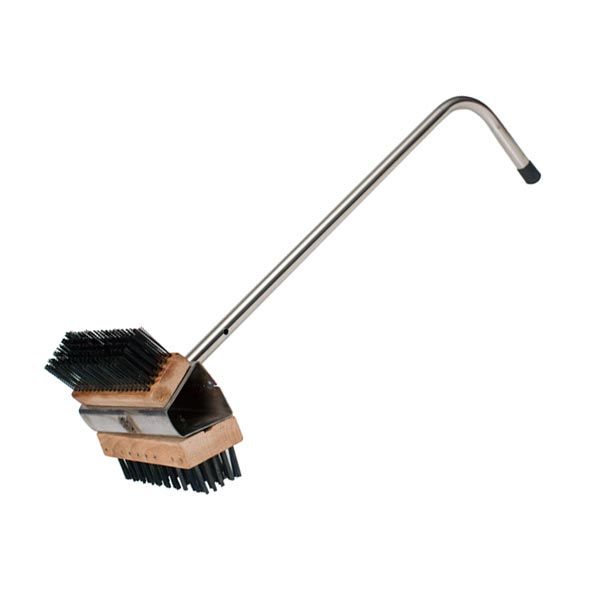 Wire Dual Headed Cleaning Brush with 28" Stainless Steel Handle / Winco
