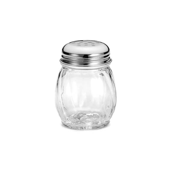 6 Oz. Swirled Glass Shaker with Perforated Top, Case of 6 Packs / Tablecraft
