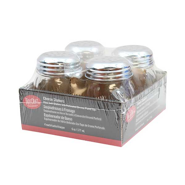 6 Oz. Swirled Glass Shaker with Perforated Top, Case of 6 Packs / Tablecraft