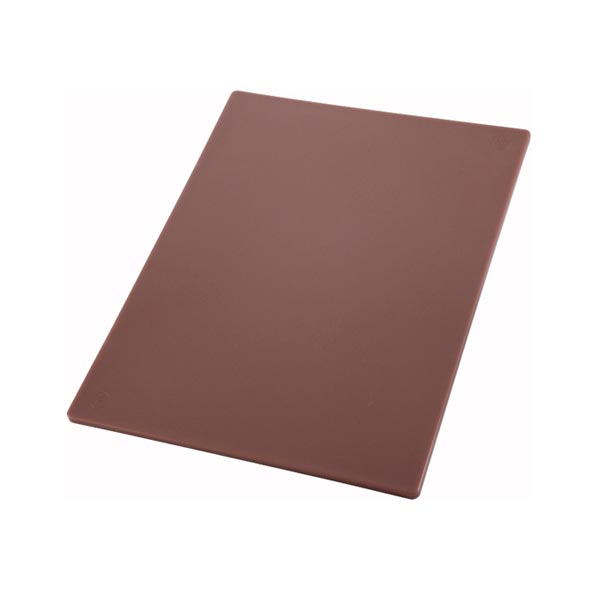 12" x 18" x 1/2" Brown Cutting Board / Winco