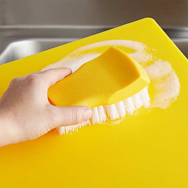 Yellow Cutting Board Brush / Winco