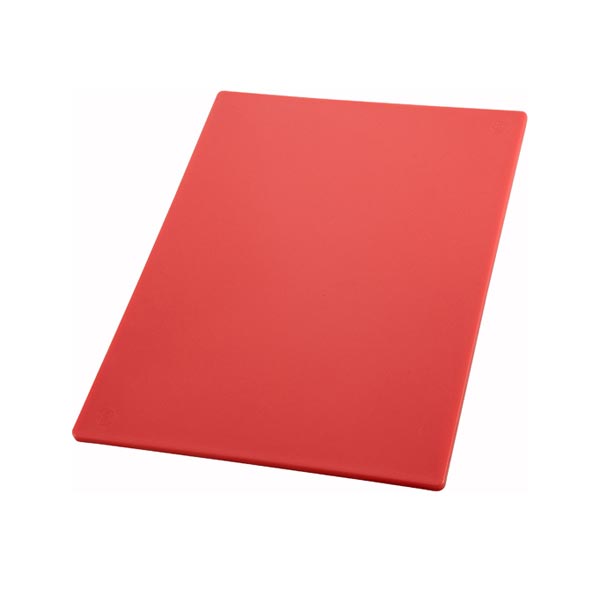 12" x 18" x 1/2" Red Cutting Board / Winco