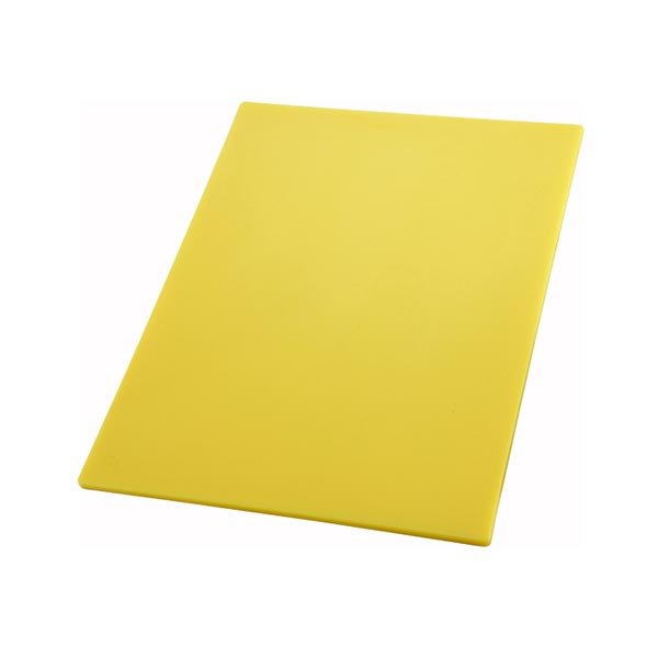 12" x 18" x 1/2" Yellow Cutting Board / Winco