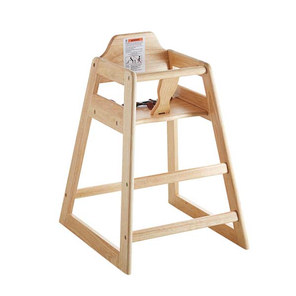 Natural Finish Wood High Chair (Ships Unassembled) / Winco