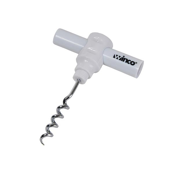 2 Piece Corkscrew with White Plastic Handle