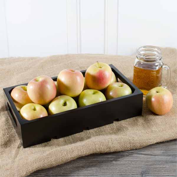 Gastronorm Black Serving and Display Crate - 12 3/4" x 7" x 2 3/4" / Tablecraft