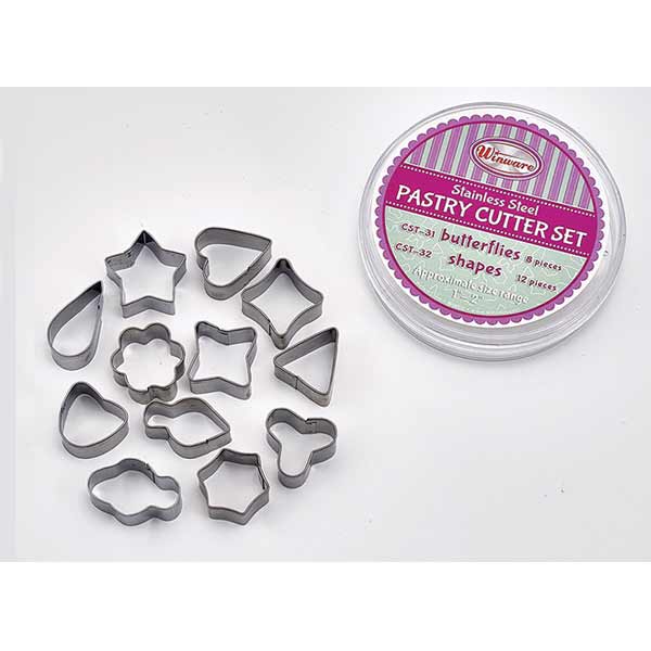 Stainless Steel 12 Piece Cookie Cutter Set / Winco