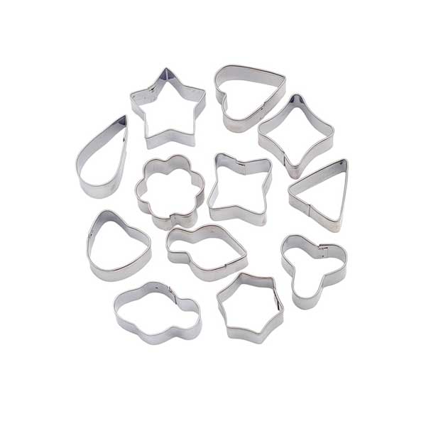 Stainless Steel 12 Piece Cookie Cutter Set / Winco