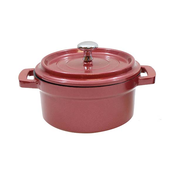 8 oz. Mediterranean Die Cast Aluminum Mini Round Cocotte / Tablecraft
