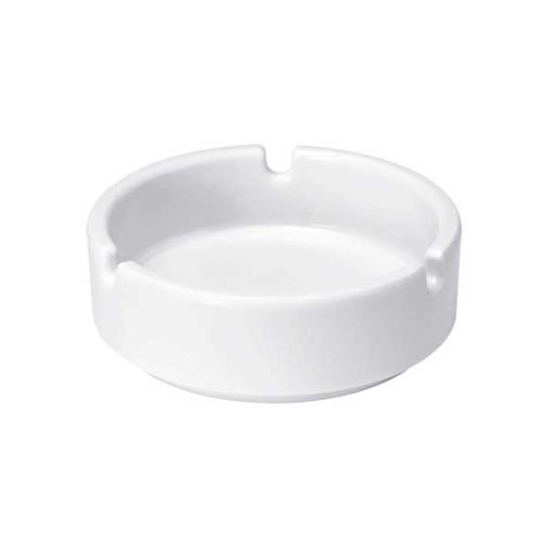 3 1/2" White Melamine Ashtray / JB Products