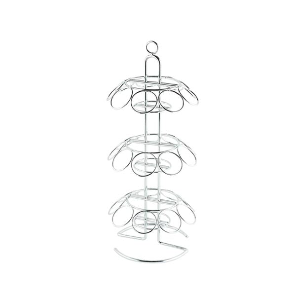 16.75" x 7" x 7" 27 Cone Chrome Plated Metal Disposable Cone Holder / Tablecraft