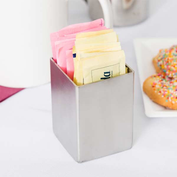 1 3/4" x 1 3/4" Stainless Steel Sugar Packet Holder / Winco