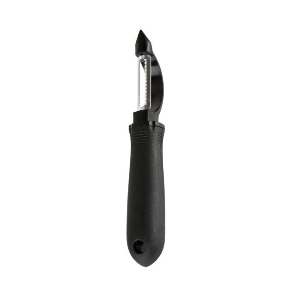 7" x 1.125" x 1" Ergonomic Soft Grip Serrated Peeler / Tablecraft