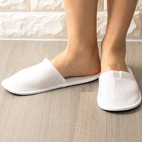 Hotel Slippers Open Toe 28cm Long, 3mm Nylon Terry / Eco Botanics (Case of 200)