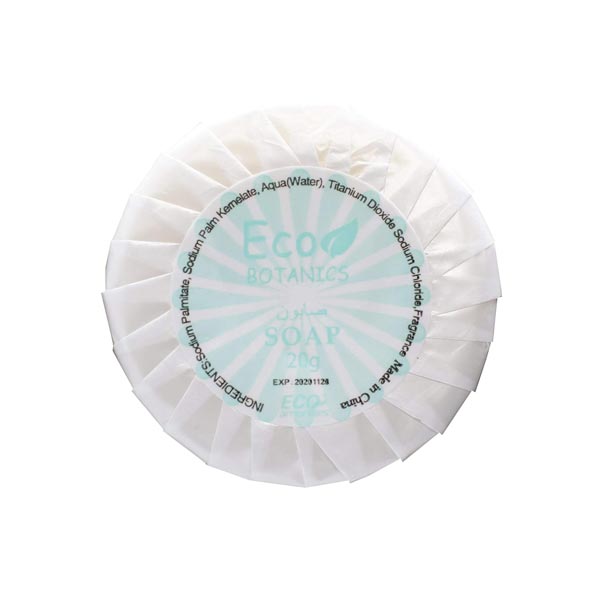 20 gm Hotel Round Mini Soap Bar / Eco Botanics (Case of 500)