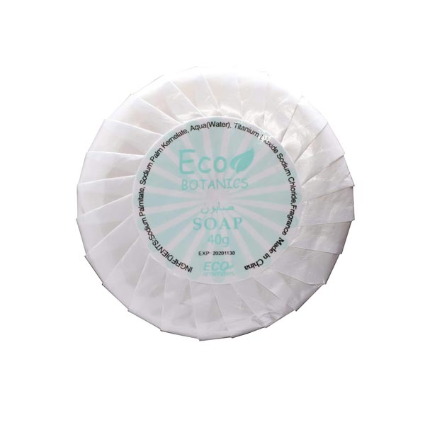 40 gm Hotel Round Mini Soap Bar / Eco Botanics (Case of 500)