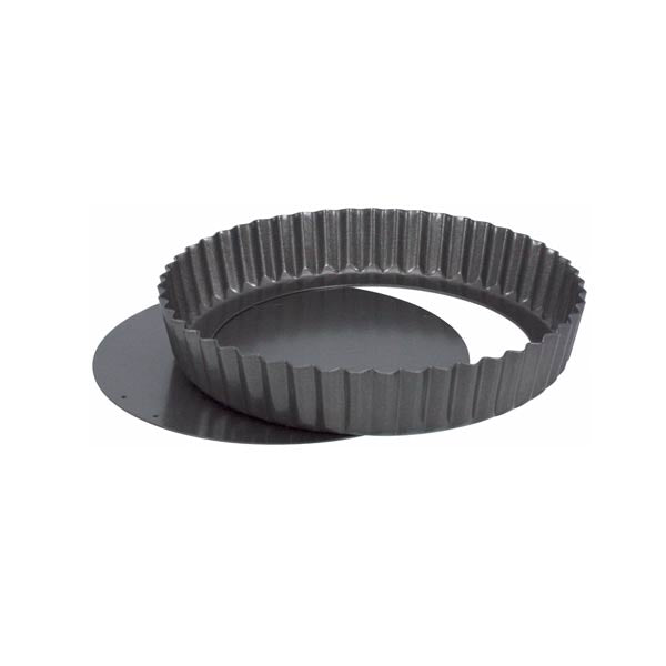 8" Tart Quiche Pan Non-Stick Carbon Steel with Removable Bottom / Winco