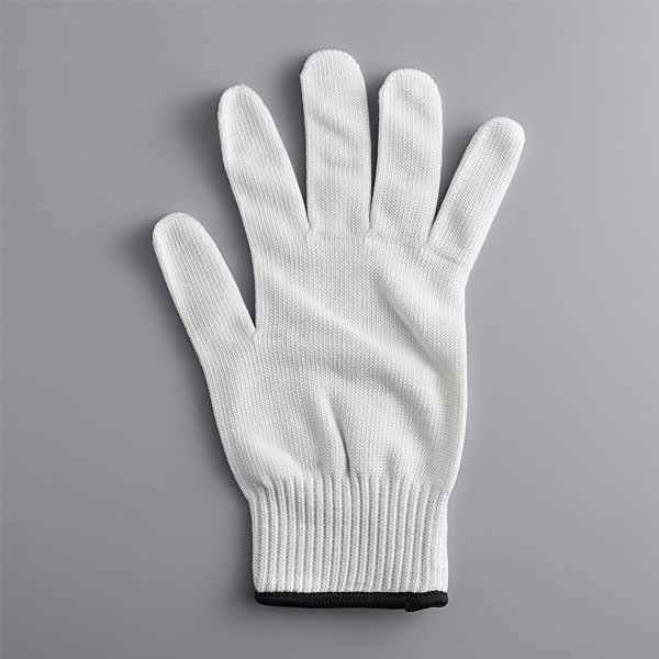 The Protector Extra Large Cut Resistant White Glove with Black Cuff / Tablecraft