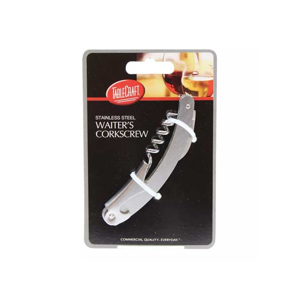 Waiter′s Corkscrew, matte finish dishwasher safe, stainless steel / Tablecraft
