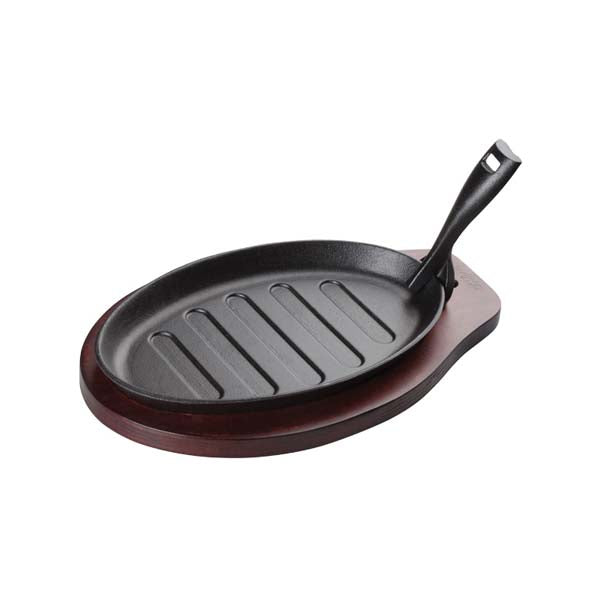 3 Piece Cast Iron Steak Platter Set / Winco