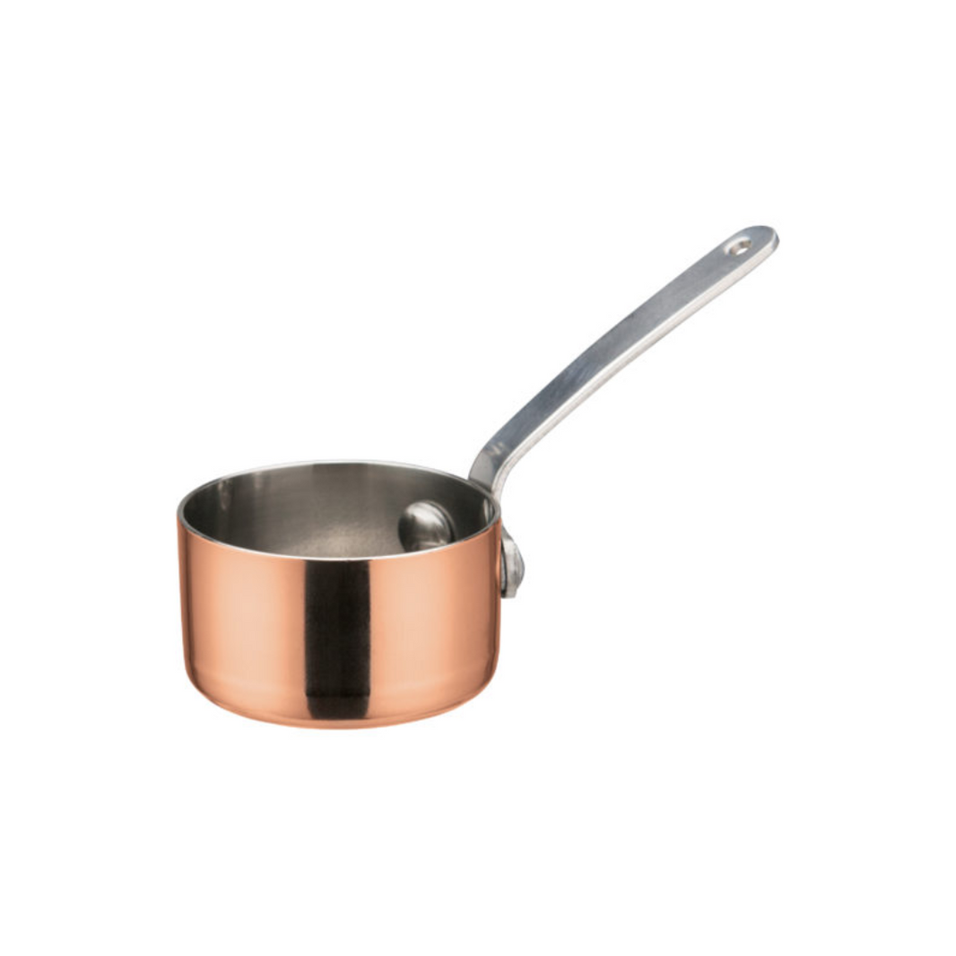 Copper Plated Mini Sauce Pan Serving Dish with Handle - Winco