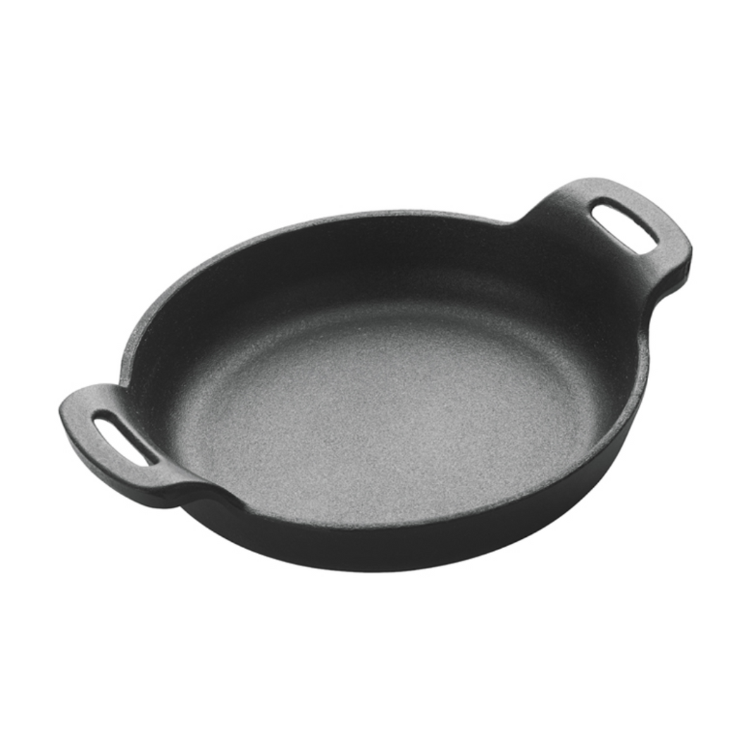 6 3/8″ Round Enamel Finish FireIron™ Mini Cast Iron Server - Winco