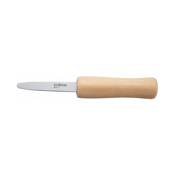 Steel 6 5/8" Oyster/Clam Knife with Plastic Handle / Winco