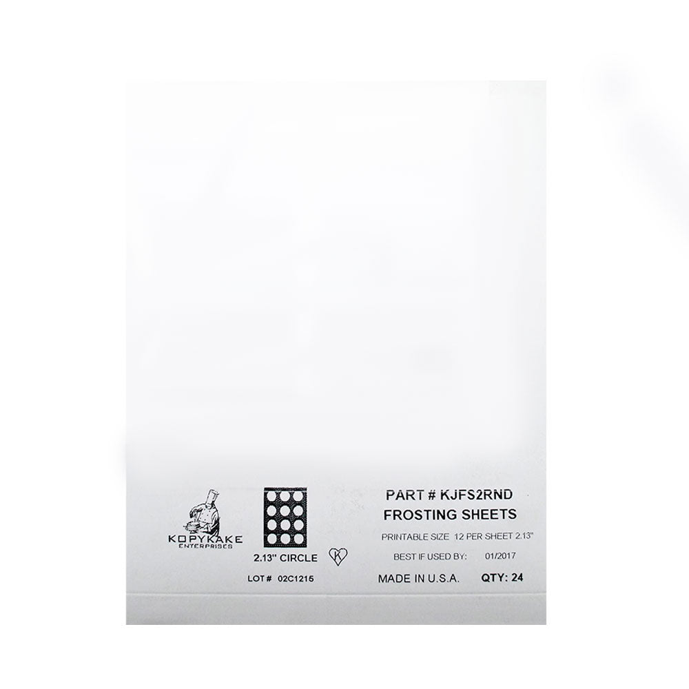 2″ Circles Frosting Sheets / Kopykake