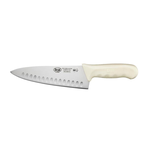 8" Chef Knife with White Polypropylene Handle / Winco