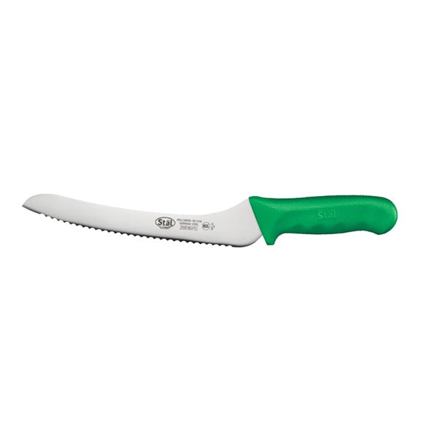 9" Offset Bread Knife with Blue Handle / Winco