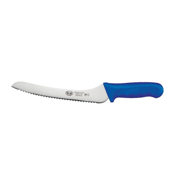9" Offset Bread Knife with Blue Handle / Winco