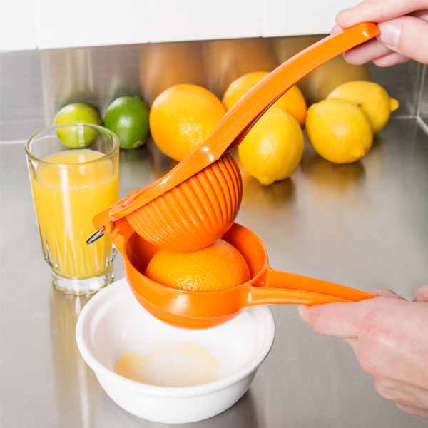 Orange Handheld Citrus Squeezer, 9-1/8" / Winco