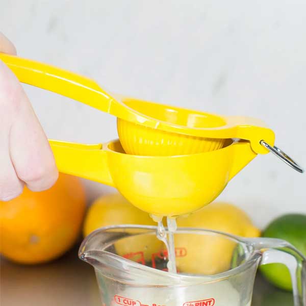 Yellow Handheld Lemon Squeezer, 8-3/4" / Winco