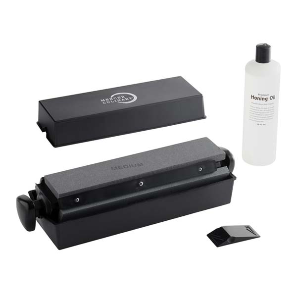 3-Way Sharpening Stone System With Honing Oil and Angle Guide