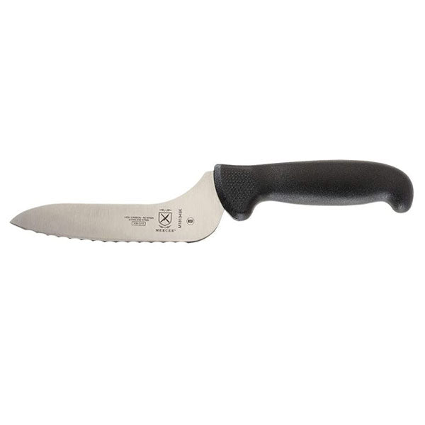 6" Offset Wavy Edge Bread Knife - Black Handle / Mercer