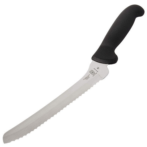 8" Offset Wavy Edge Bread Knife - Black Handle / Mercer